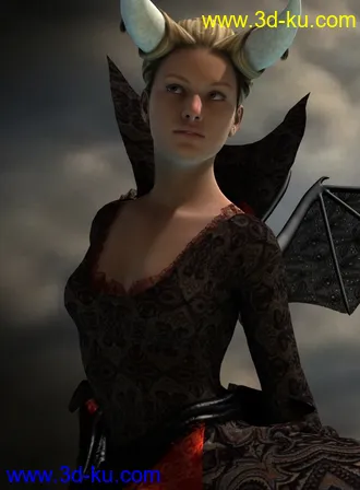 3D打印模型Lady De Lioncourt Dress for Genesis 2 Female(s)的图片