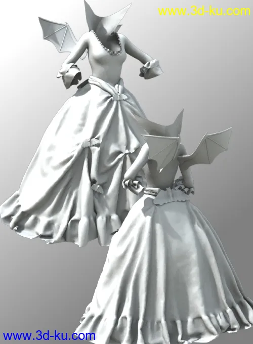 Lady De Lioncourt Dress for Genesis 2 Female(s)模型的图片6