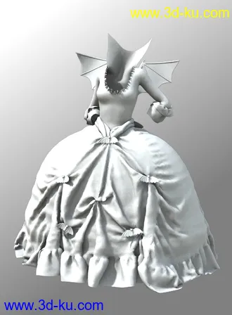 3D打印模型Lady De Lioncourt Dress for Genesis 2 Female(s)的图片
