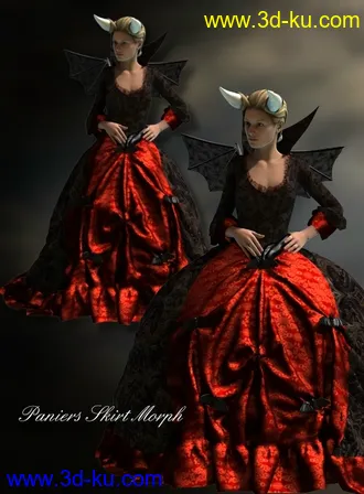 3D打印模型Lady De Lioncourt Dress for Genesis 2 Female(s)的图片
