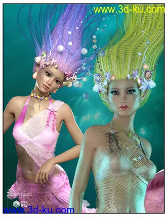 3D打印模型Laguna-Naoko Props for Genesis 3 Female(s), Genesis 2 Female(s) and Victoria 4的图片