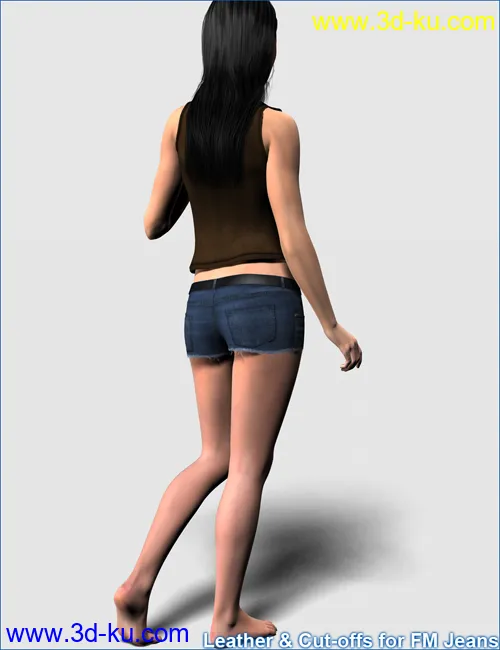 Leather and Cut-offs for FM Jeans模型的图片10