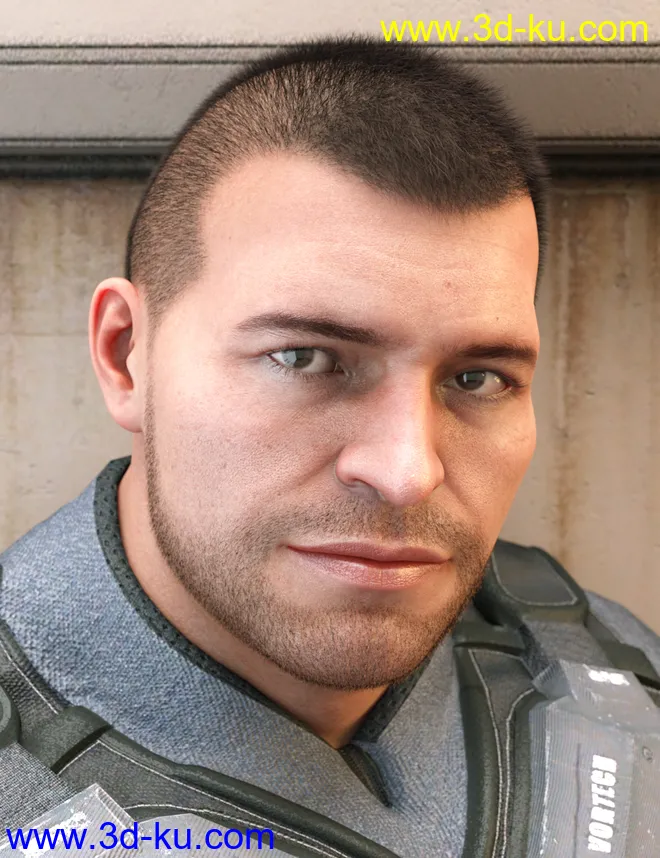 LI Crew Cut Hair for Genesis 8 Male(s)模型的图片5