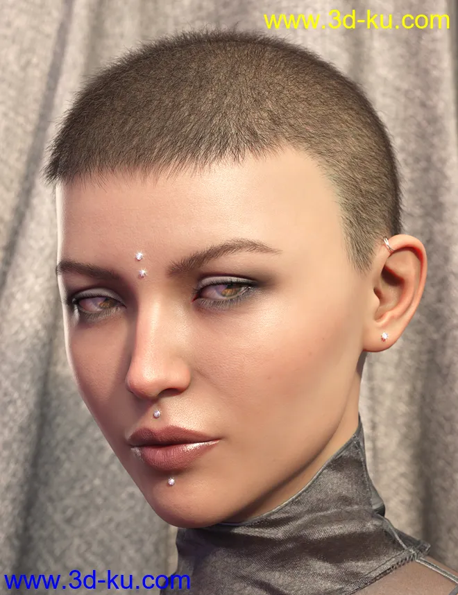 LI La Femme Hair for Genesis 8 Female(s)模型的图片1