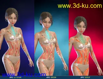3D打印模型LIE Fae Tattoos for Genesis 3 and 8 Female(s)的图片