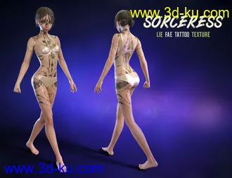 LIE Fae Tattoos for Genesis 3 and 8 Female(s)模型的图片18
