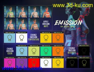 LIE Fae Tattoos for Genesis 3 and 8 Female(s)模型的图片24