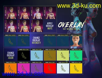 3D打印模型LIE Fae Tattoos for Genesis 3 and 8 Female(s)的图片