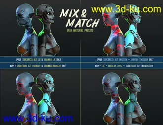 LIE Fae Tattoos for Genesis 3 and 8 Female(s)模型的图片30