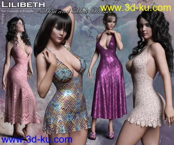 Lilibeth, dForce Midi and Mini Dresses模型的图片1