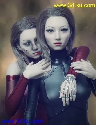3D打印模型Lin Horica For Genesis 8 Female And The Scary Room的图片