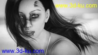 3D打印模型Lin Horica For Genesis 8 Female And The Scary Room的图片