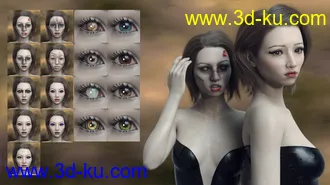 3D打印模型Lin Horica For Genesis 8 Female And The Scary Room的图片