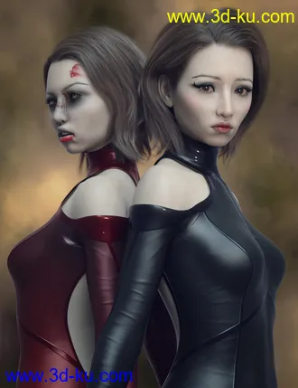 3D打印模型Lin Horica For Genesis 8 Female And The Scary Room的图片