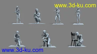 3D打印模型Lin Horica For Genesis 8 Female And The Scary Room的图片