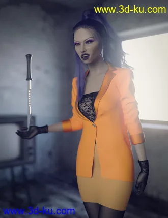 3D打印模型Lin Horica For Genesis 8 Female And The Scary Room的图片