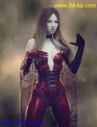 3D打印模型Lin Horica For Genesis 8 Female And The Scary Room的图片