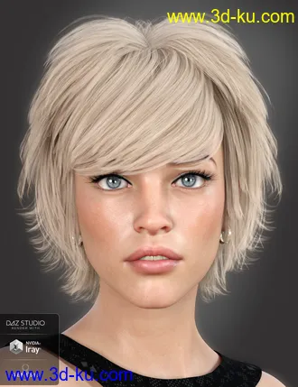 3D打印模型Lissa Hair for Genesis 8 Females的图片