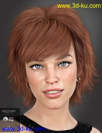 3D打印模型Lissa Hair for Genesis 8 Females的图片