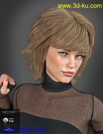 3D打印模型Lissa Hair for Genesis 8 Females的图片