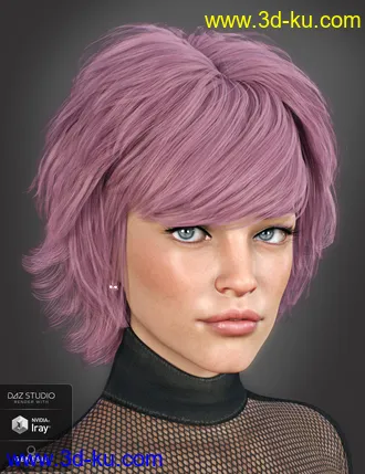 3D打印模型Lissa Hair for Genesis 8 Females的图片