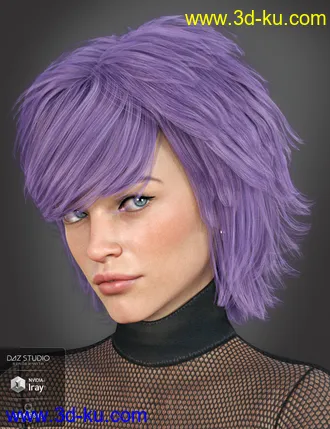3D打印模型Lissa Hair for Genesis 8 Females的图片