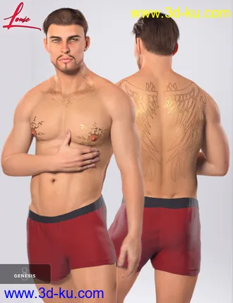 3D打印模型Louie for Genesis 8 Male的图片