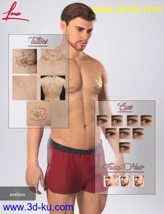 3D打印模型Louie for Genesis 8 Male的图片