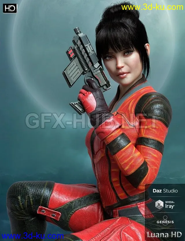 Luana HD for Genesis 8 Female模型的图片1