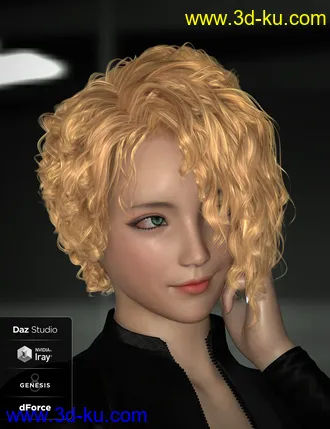 3D打印模型Luc Hair for Genesis 8的图片