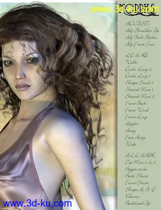 3D打印模型Lucrezia Locks Hair的图片