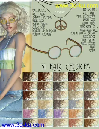 3D打印模型Lucrezia Locks Hair的图片