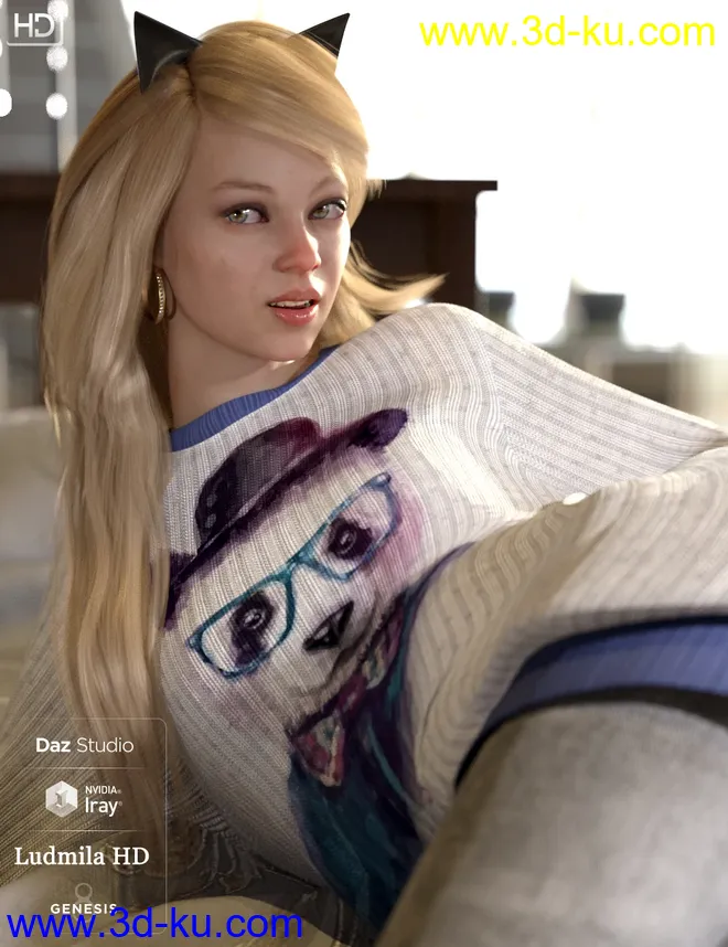 Ludmila HD For Genesis 8 Female模型的图片2