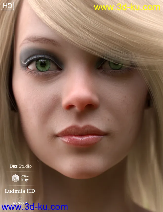 Ludmila HD For Genesis 8 Female模型的图片4