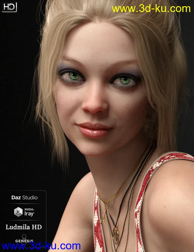 Ludmila HD For Genesis 8 Female模型的图片8