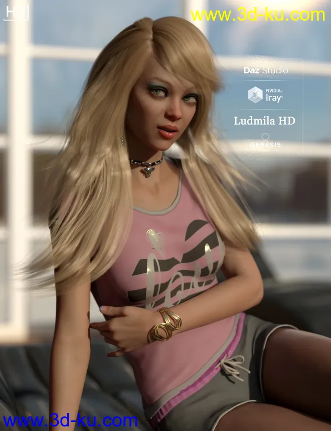 Ludmila HD For Genesis 8 Female模型的图片9
