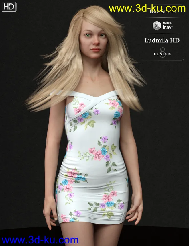 Ludmila HD For Genesis 8 Female模型的图片12
