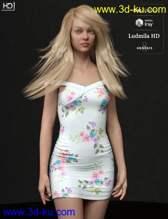3D打印模型Ludmila HD For Genesis 8 Female的图片