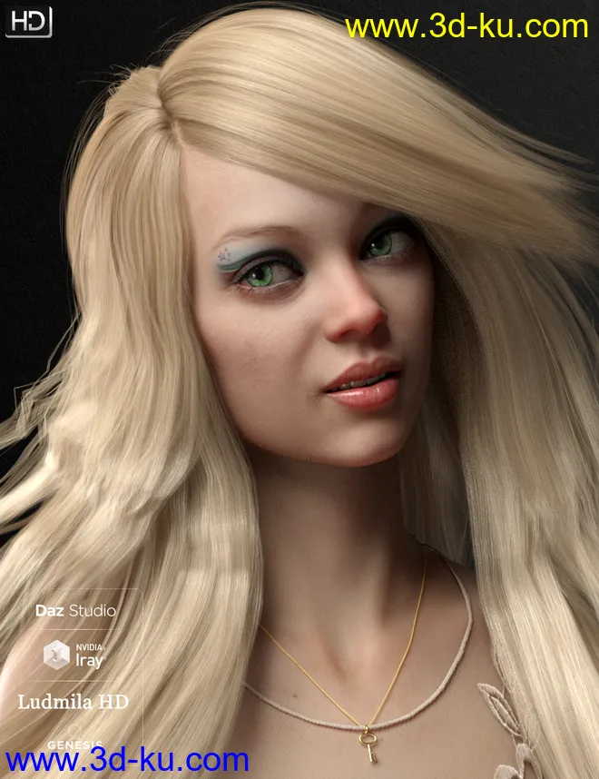 Ludmila HD For Genesis 8 Female模型的图片13