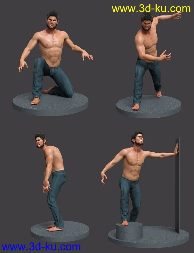 Lupine Poses for Genesis 8 Male模型的图片6