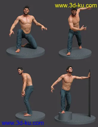 3D打印模型Lupine Poses for Genesis 8 Male的图片