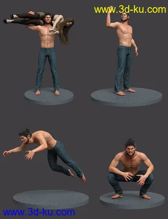 3D打印模型Lupine Poses for Genesis 8 Male的图片