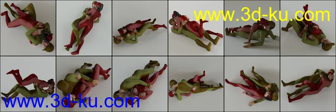 Lying Embracing Poses for Genesis 8模型的图片6