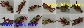 3D打印模型Lying Embracing Poses for Genesis 8的图片