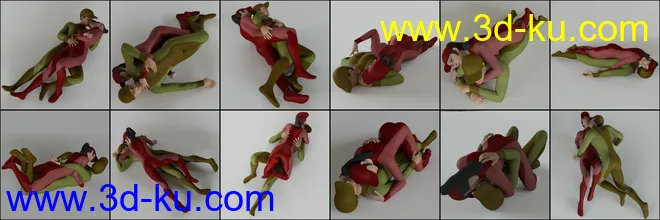 Lying Embracing Poses for Genesis 8模型的图片7