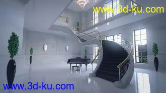 3D打印模型Lynelle For Genesis 8 Female And Hollywood Mansion的图片