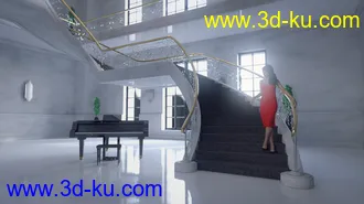 3D打印模型Lynelle For Genesis 8 Female And Hollywood Mansion的图片