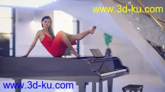 3D打印模型Lynelle For Genesis 8 Female And Hollywood Mansion的图片