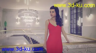 3D打印模型Lynelle For Genesis 8 Female And Hollywood Mansion的图片