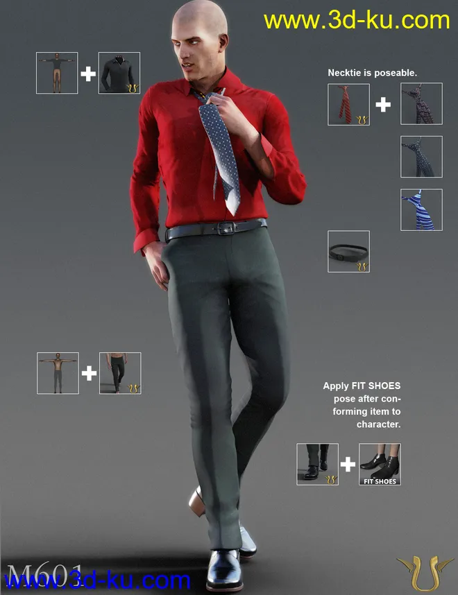 M601 for Genesis 2 Male(s)模型的图片2